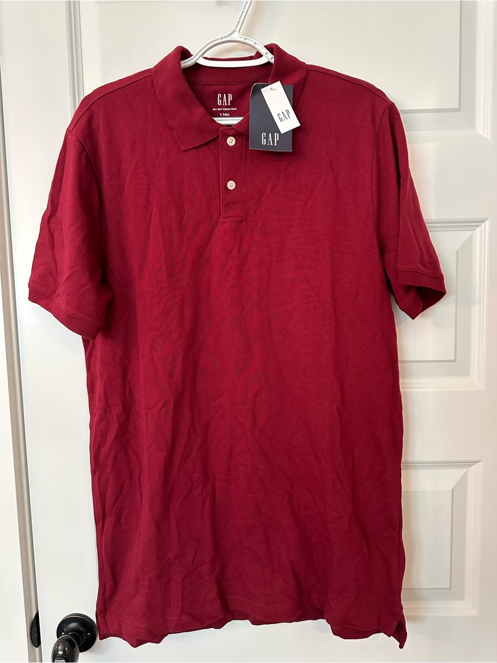 GAP Men's Deep Red Polo Shirt